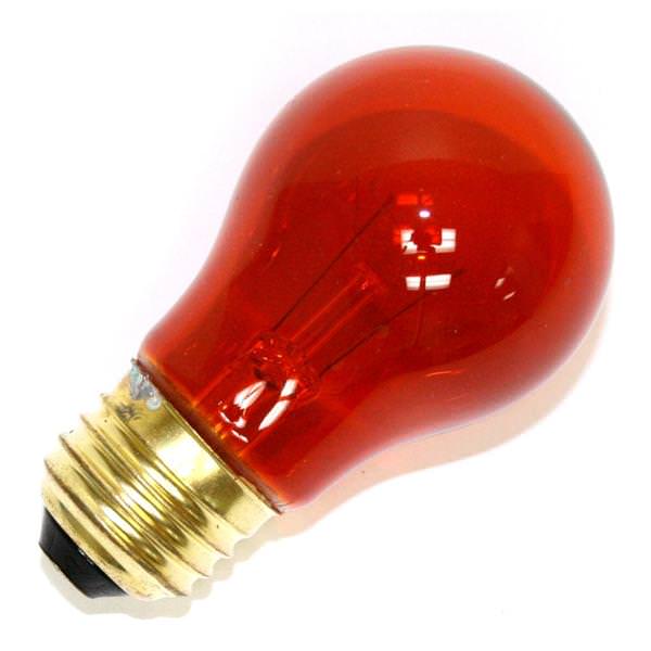 15 watt 130 volt A15 Medium Screw Base Amber